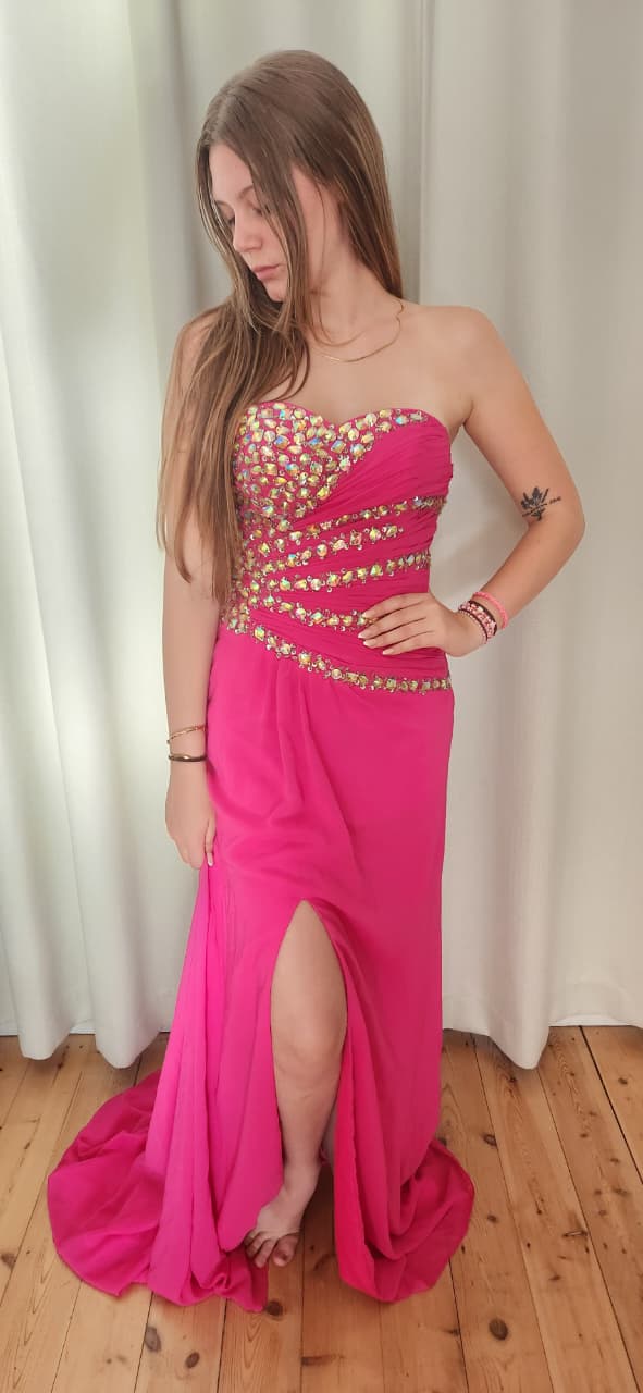 Pre-loved pink designer gown by Lvana Creations